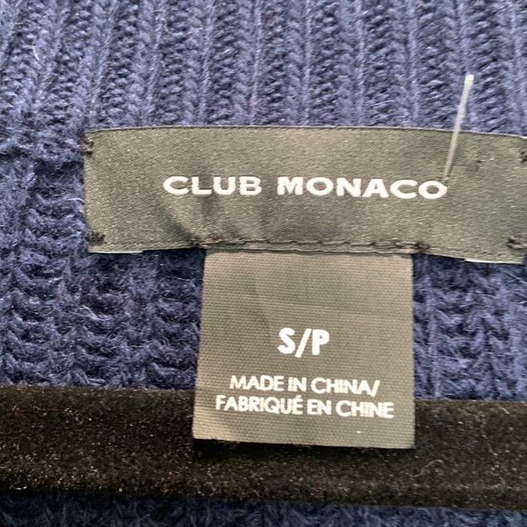 Club Monaco tinna ballon sleeves navy blue sweater size Sp - Picture 5 of 10
